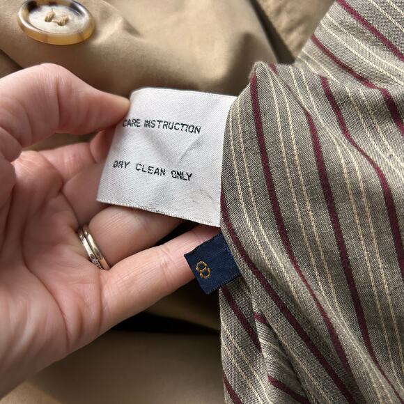 Vintage JG Hook Trench Coat Double Breasted Women's 8 Old Money Heritage Tan - Picture 10 of 11